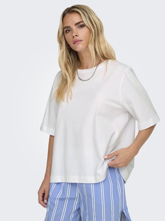 Immagine prodotto Only T-shirt loose fit con scollo rotondo e maniche a pipistrello (XS)