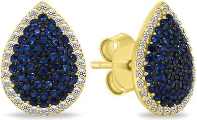 Brilio Silver - Elegant gold-plated earrings with cubic zirconia EA1154YB