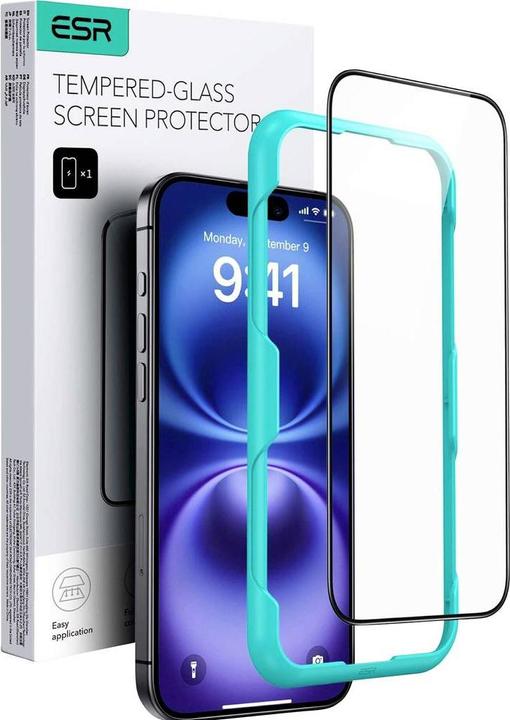 Productafbeelding ESR Beeldschermbescherming van gehard glas (1 Stuk, Apple iPhone 16, Apple iPhone 15)