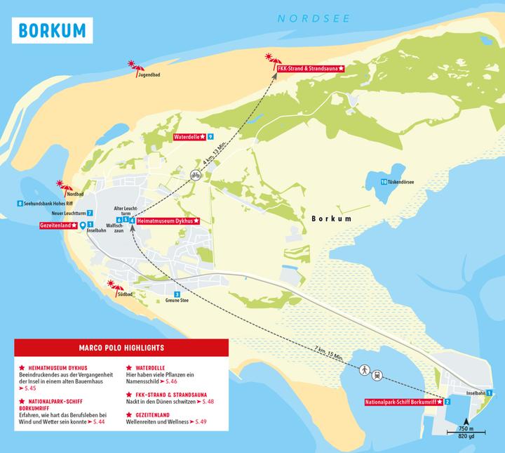Immagine prodotto Reiseführer Ostfriesische Inseln, Baltrum, Borkum, Juist, Langeoog, Norderney (Tedesco, Volker Kühn, Klaus Bötig, 2023)