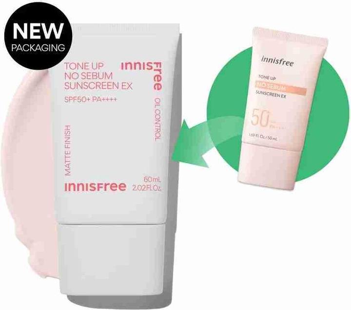 Produktbild Innisfree Tone Up No Sebum Sunscreen EX (Sonnencreme, SPF 50+, 50 ml)