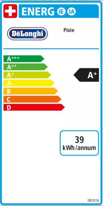 Energie-Label De'Longhi Pixie (NESPRESSO Original)