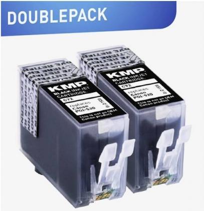 Produktbild KMP C72D Tintenpatrone sw DP kompatibel mit Canon PGI-520 BK (BK)