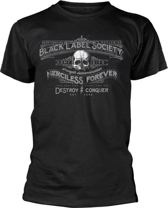 Actual product image Black Label Society Unisex Adult Merciless Forever T-Shirt (S)