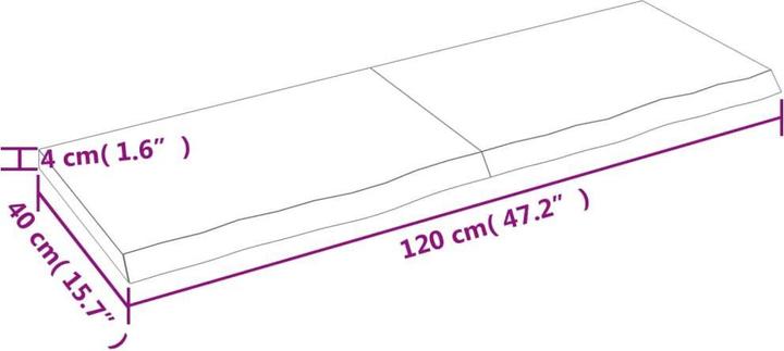Image du produit VidaXL Oak Nature (120 x 40 x 4 cm)