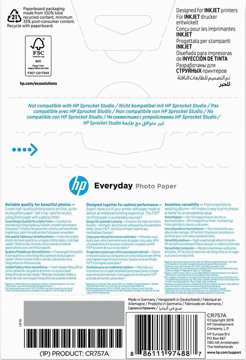 Image du produit HP Cr757a (200 g/m², 10 x 15 cm, 100 x)
