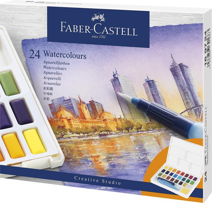 Faber-Castell Aquarelles dans des tasses (Multicolore, 24 ml)