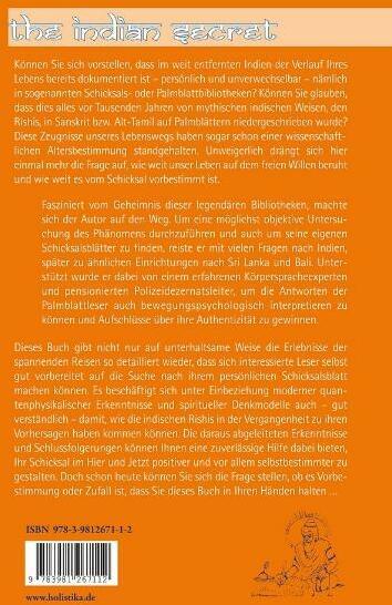 Image du produit The Indian Secret. Das Geheimnis der Schicksals- und Palmblattbibliotheken (Allemand, Oliver Drewes, 2011)