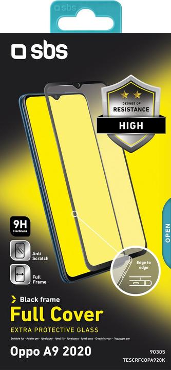 Image du produit SBS Protection d'écran en verre Full Cover pour Oppo A9 2020 (1 pièce(s), A9)