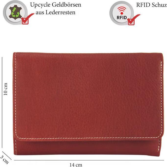 Produktbild Sunsa Damen Portemonnaie Geldbörse RFID Leder Recycelt No.5