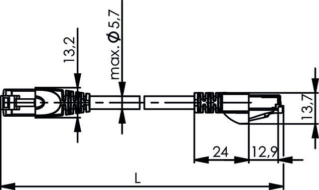 Image du produit Telegärtner Câble de raccordement (UTP, CAT5e, 2 m)