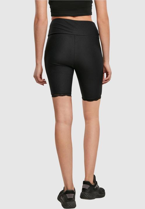 Immagine prodotto Urban Classics Pantaloncini da ciclista a vita alta a costine con orlo in pizzo (4XL)