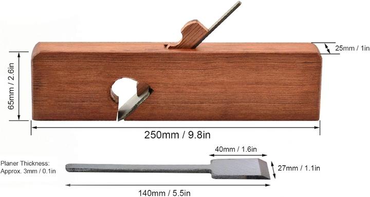Produktbild LiebeWH Handhobel aus Holz (27 mm)
