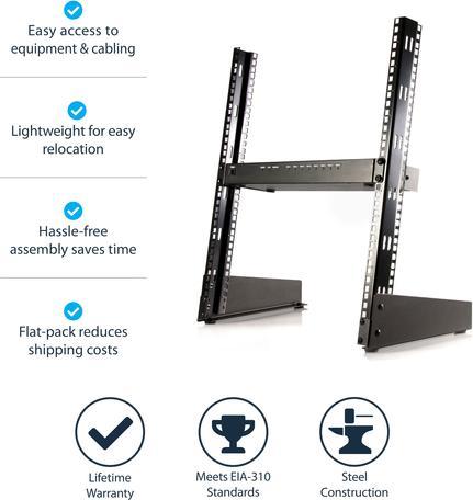 Actual product image StarTech 12U 19IN OPEN FRAME 2POST RACK (12 RU, 19 inch rack)