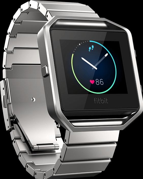 Image du produit Fitbit Bracelet en acier inoxydable flamboyant avec cadre (Acier inoxydable, Flamboyer)
