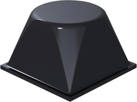 RND Components Piedini in gomma, quadrati, 20,6x20,6x13,2 mm, 65 Shore A, nero