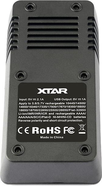 Immagine prodotto Xtar VC2 Caricatore Micro USB, Li-Ion, 2 slot, display LCD (1 pz., AAA, Batteria + Caricabatterie)
