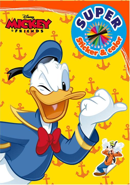 Produktbild Mickey & Friends Super Sticker & Color Malbuch