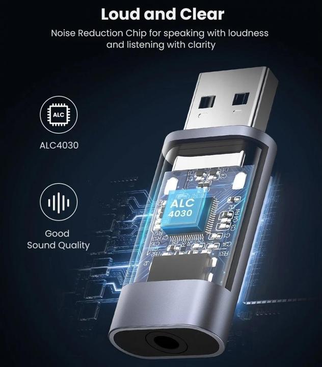 Actual product image Ugreen USB 2.0 to Audio Adapter USB Sound Card Stick (USB)