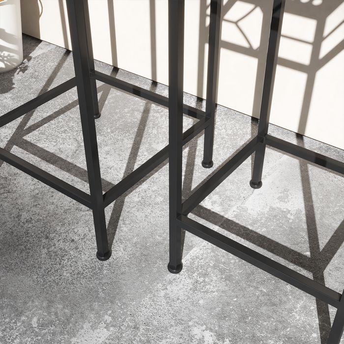 Immagine prodotto Swisshandel24 Supporto per piante a 3 pezzi Sgabello impilabile per fiori Portavaso con aspetto in rattan