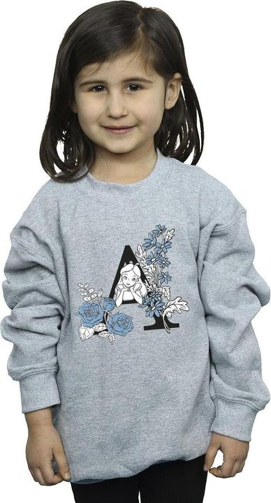 Actual product image Disney Girls Alice In Wonderland Letter A Sweatshirt (152, 158)