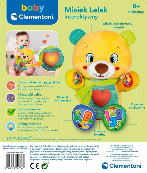 Immagine prodotto Clementoni Orso bambola interattivo 2.0 (50704)