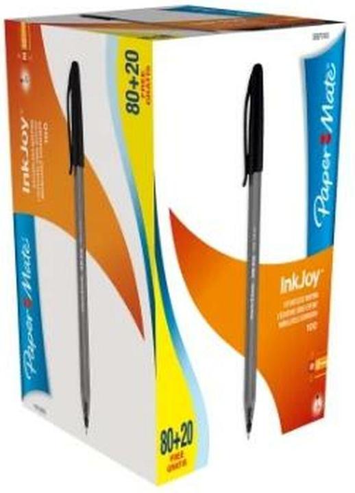Produktbild Paper Mate Paper:Mate Kugelschreiber InkJoy 100, Value Pack, schwarz (Schwarz, Transluzent, 100 x)