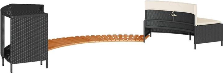 Image du produit VidaXL Margelle de piscine Jacuzzi Habillage de piscine noir Poly rotin