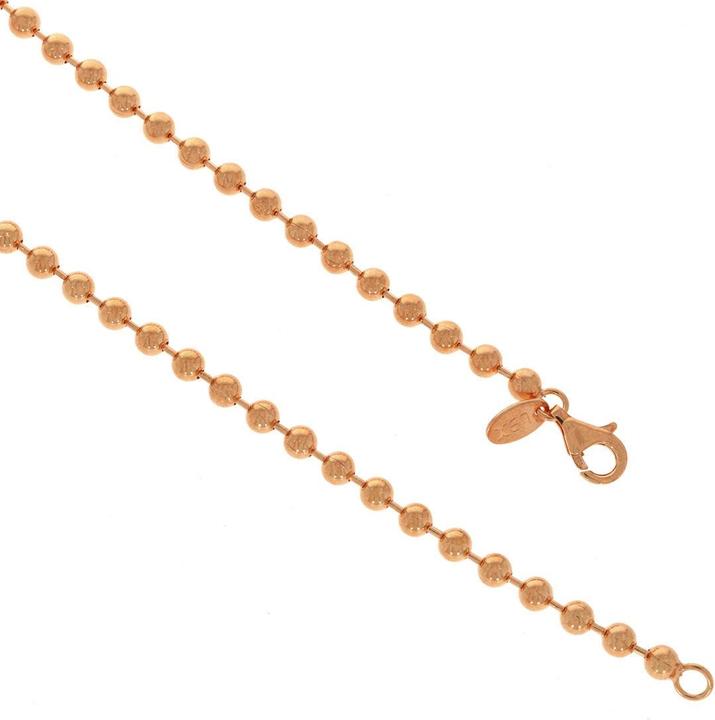 Produktbild Xen Kugelkette 45 cm lang aus 925 Silber rosévergoldet (925 Sterling Silber, 45 cm)