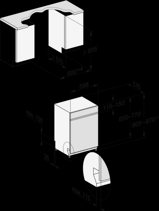 Produktbild Miele Geschirrspüler 12649100 Brillantweiss