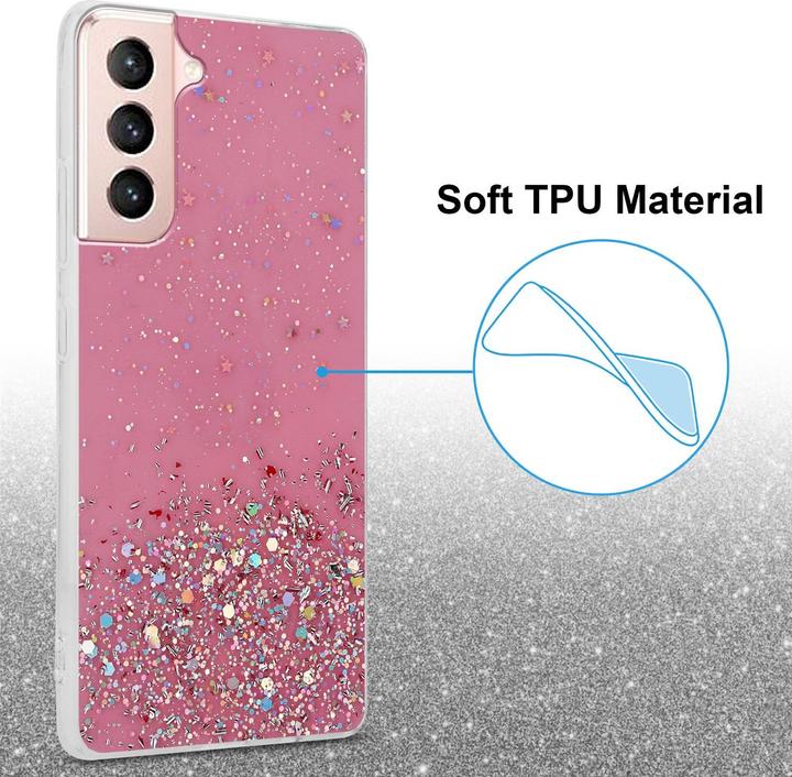Image du produit Cadorabo Couverture TPU paillettes scintillantes (Samsung Galaxy S21 5G)