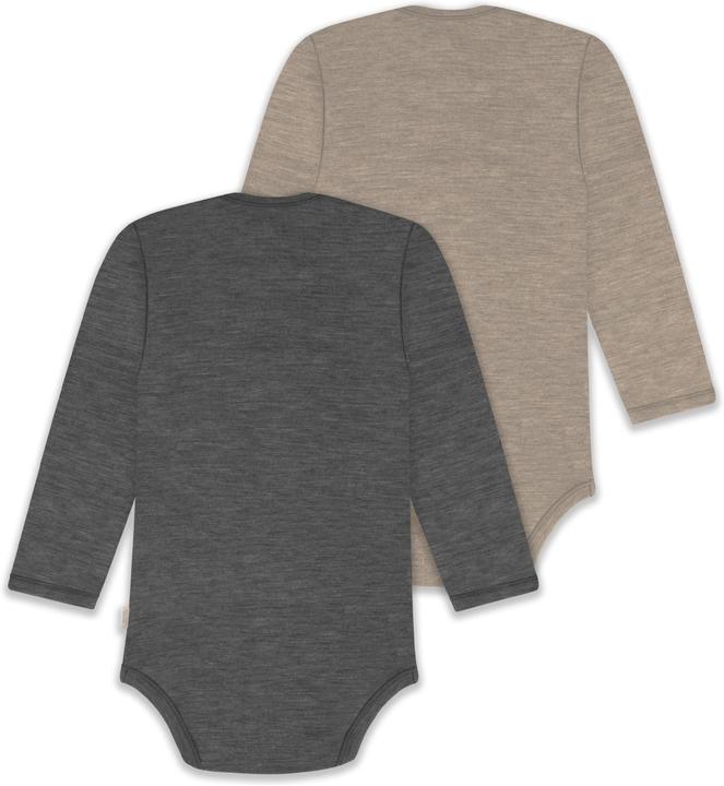 Actual product image Normani 2-pack baby merino bodysuit long sleeve "Auckland" - 9381 (86)