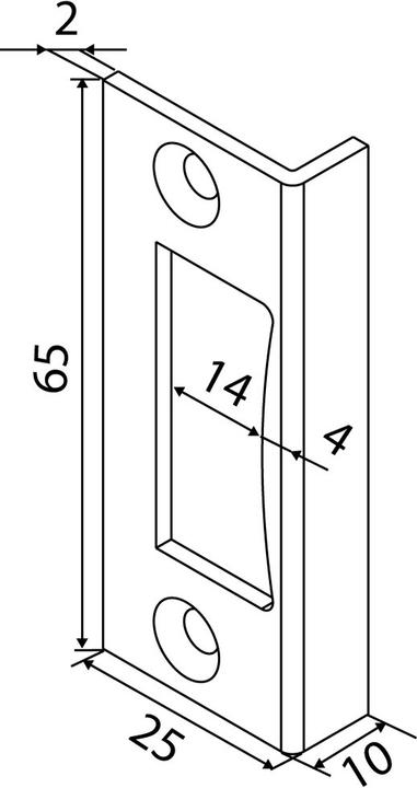 Actual product image Dormakaba Angle strike plate