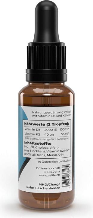 Produktbild VeLife D3 K2 vegan Tropfen (1 Stück, Tropfen, 83 g)