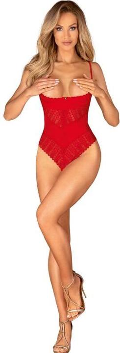 Produktbild Obsessive Ingridia Schrittloser Teddy Rot (M/L)