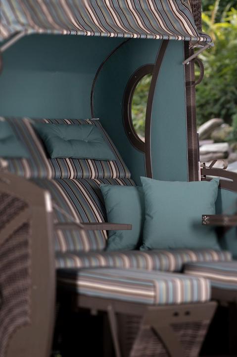 Image du produit DeVries Fauteuil-cabine de plage Amrum XL Pin - Édition spéciale - PE stone grey Des. 444