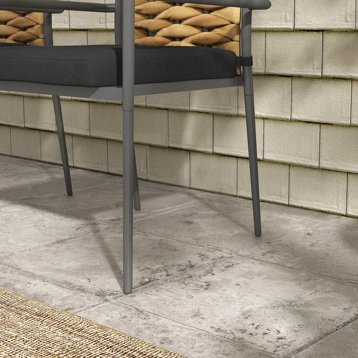 Actual product image Outsunny Stackable garden chairs with cushions
