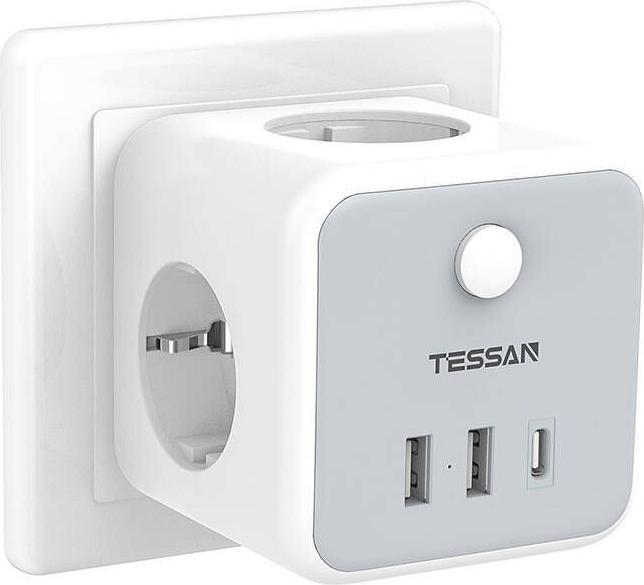 Produktbild Tessan Wall Socket TS-301-DE-C (USB, CEE 7/4, 6 x)