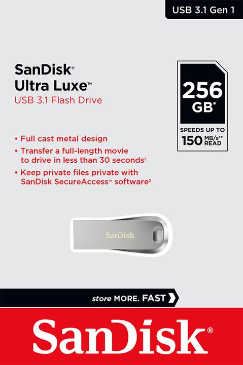 Image du produit SanDisk Ultra Luxe (256 Go, USB-A)