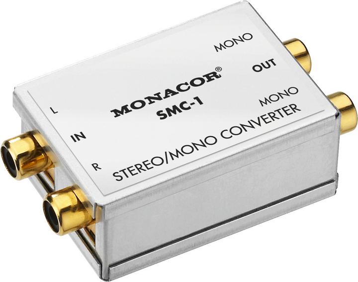 Image du produit Monacor Convertisseur stéréo-mono (Séparateur audio)