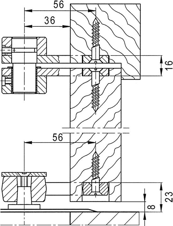 Actual product image Dormakaba Tenon hinges for butt doors (Indoor)