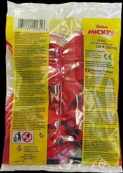Produktbild Pionneer Rote Luftballons Mickey Mouse (6 x)