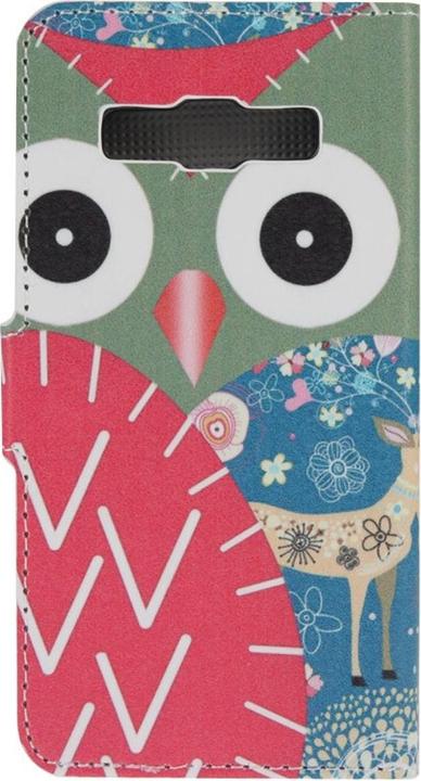 Produktbild König Design Schutzhülle Handytasche (Flip Quer) für Handy Samsung Galaxy A5 A500F Eule mit Reh (Samsung Galaxy J5 (2015))