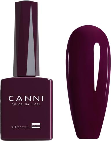 Actual product image Canni Gel lacquer 9098 UV/LED (Dark aubergine, UV gel varnish)