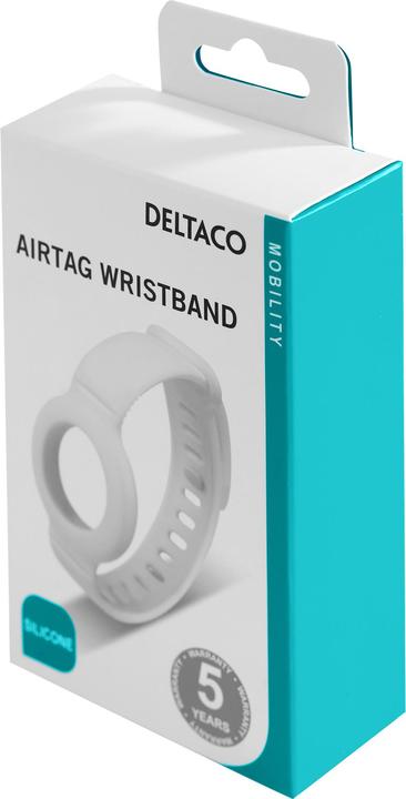 Produktbild Deltaco Silicone Bracelet for Apple AirTag - White
