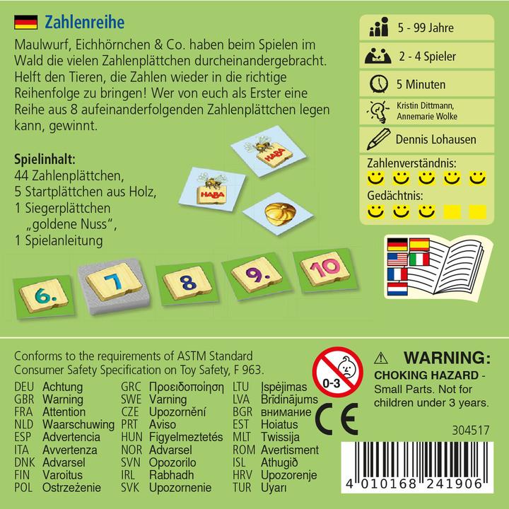 Produktbild Haba Zahlenreihe (Deutsch)