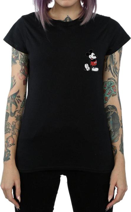 Actual product image Disney Womens/Ladies Mickey Mouse Kickin Retro Chest Cotton T-Shirt (M)