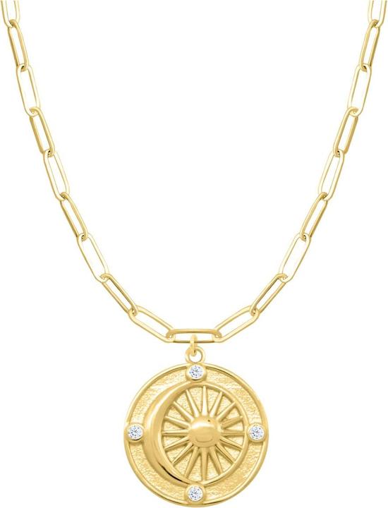 Actual product image Candy Cosmos necklace, 925 Sterling silver, gold-plated (925 sterling silver, 18k gold-plated, 47 - 50 cm)