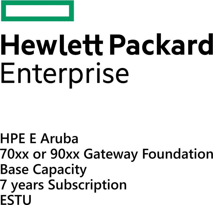 Produktbild HPE E Aruba 70xx or 90xx Gateway Foundation Base Capacity 7yr Subscription E-STU (75 Geräte)