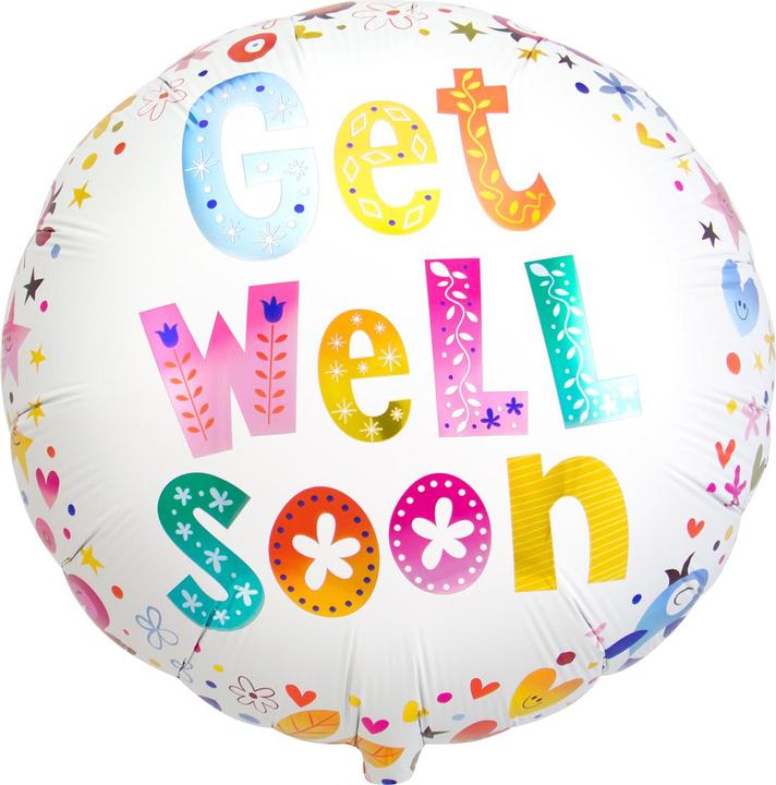 Immagine prodotto Folat Palloncino Get Well Soon Flowers - 45 cm